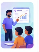 A teacher using learning insights